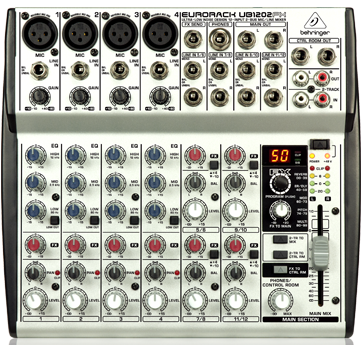 上海视听网-百灵达小型调音台 Behringer EURORACK UB1202FX