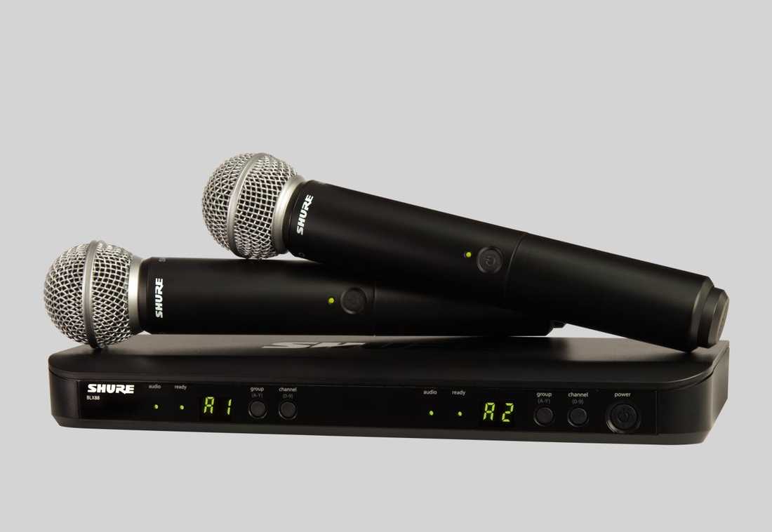 上海视听网--SHURE无线话筒 舒尔无线话筒 SHURE BLX288/SM58