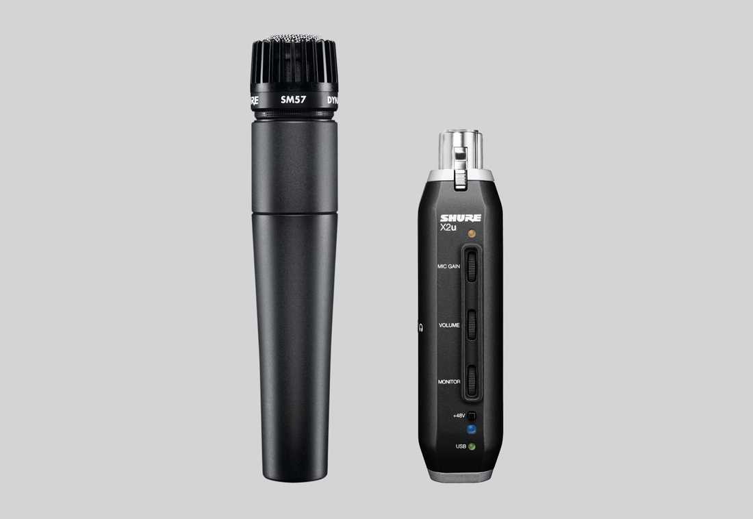 上海视听网--Shure乐器话筒系列产品:舒尔乐器话筒 SHURE SM57+X2u